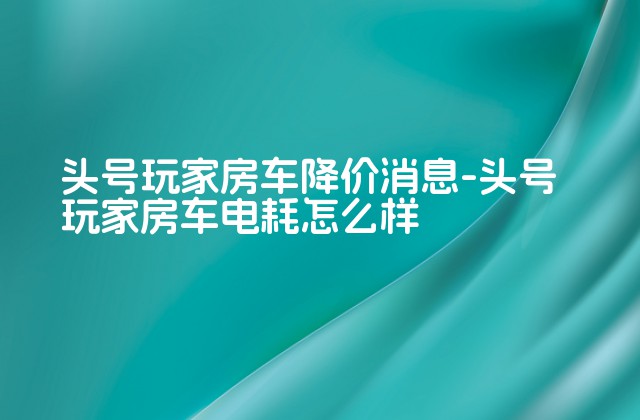 头号玩家房车降价消息-头号玩家房车电耗怎么样-第1张